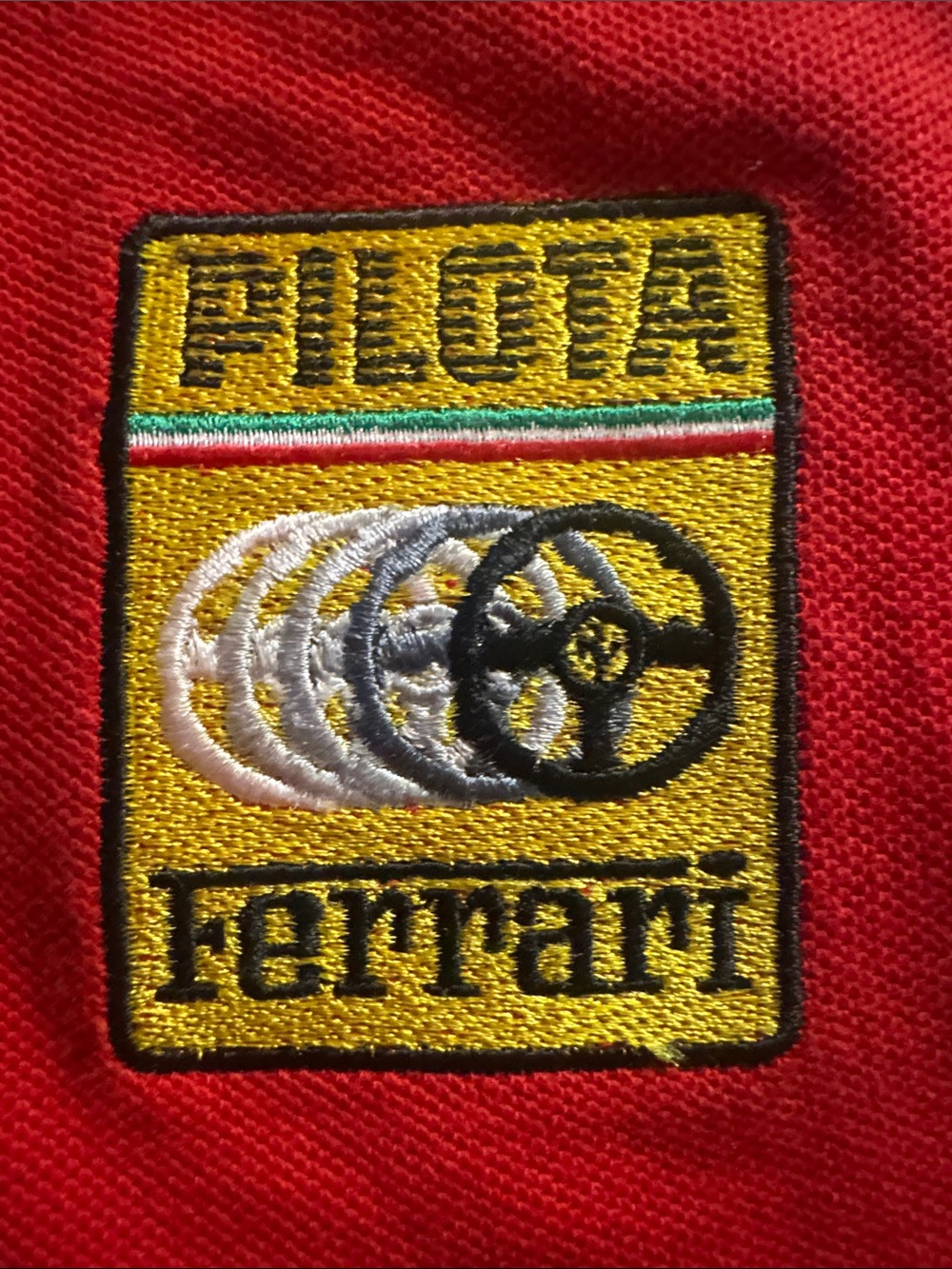 Vintage Mint Condition 90s Ferrari Corso Pilota Red Polo Shirt